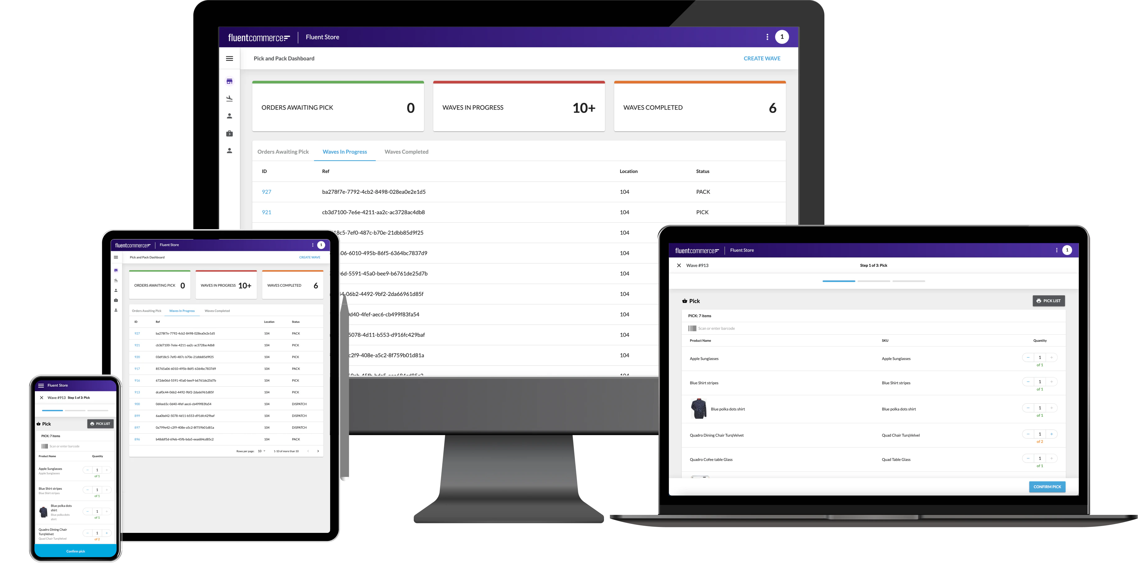 screenshot of Fluent Order Management